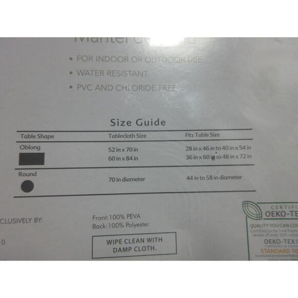 Navy Woodland Creature Owl Fox Vinyl Tablecloth by Huntington Home - 60”x84” NEW - Picture 4 of 6